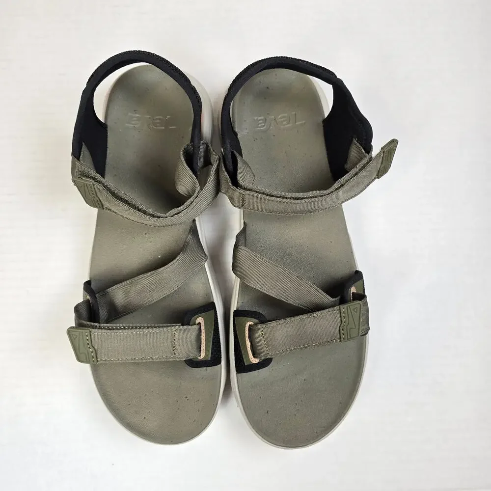 Teva Zymic Sandal Mens Size 14 Sport Travel Dark Olive Casual Summer Shoes